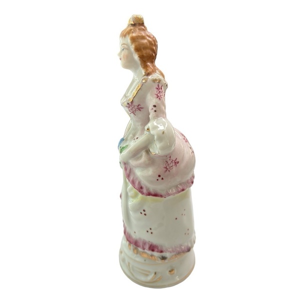 Vintage 1950's Sonsco Japan Hand Painted Porcelain Lady With Dress Figurine - Picture 4 of 11